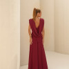VESTIDO NADINE LONGO CAPA - MARSALA