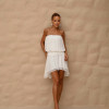 VESTIDO SANDY CURTO BLUSÊ CAMADAS - OFF WHITE