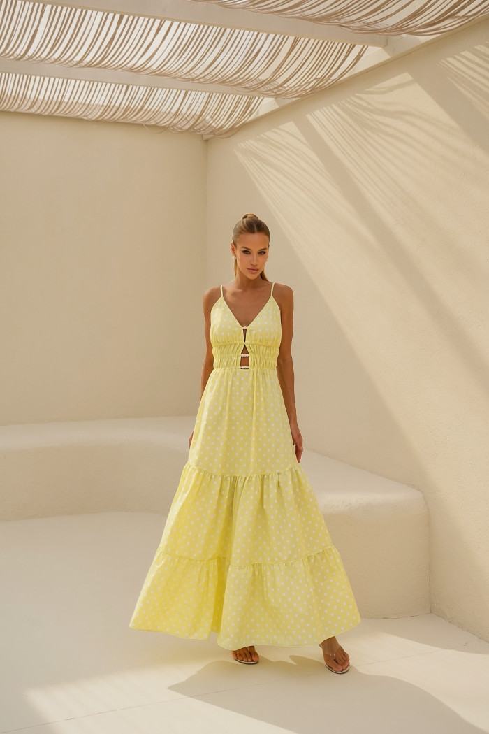 VESTIDO DELFOS LONGUETE POÁ - SOL