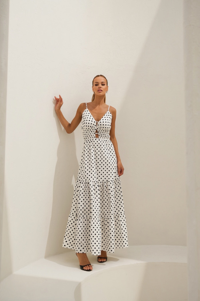 VESTIDO DELFOS LONGUETE POÁ - OFF WHITE
