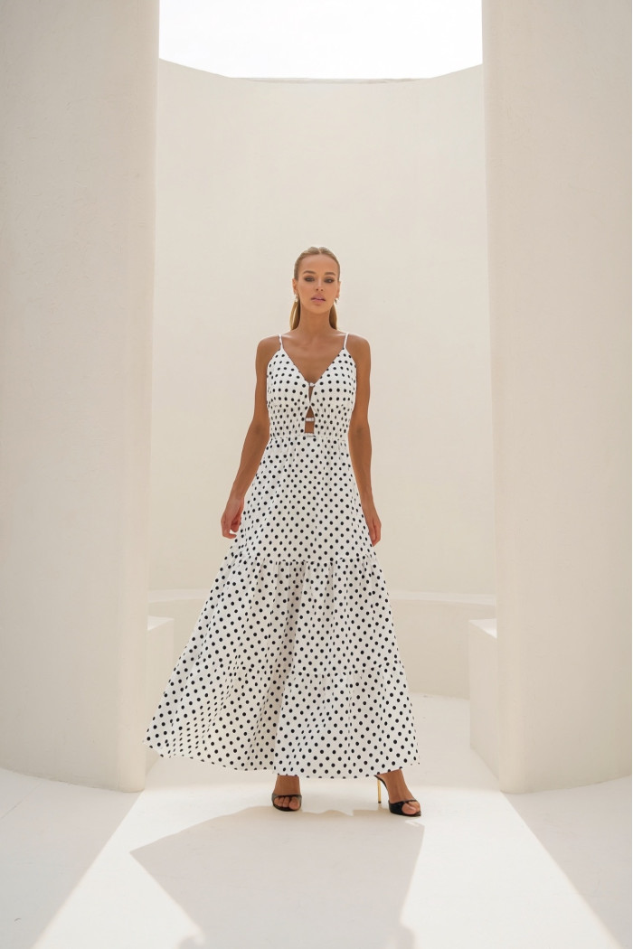 VESTIDO DELFOS LONGUETE POÁ - OFF WHITE
