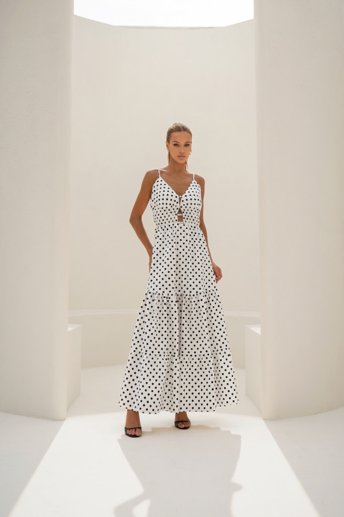 VESTIDO DELFOS LONGUETE POÁ - OFF WHITE