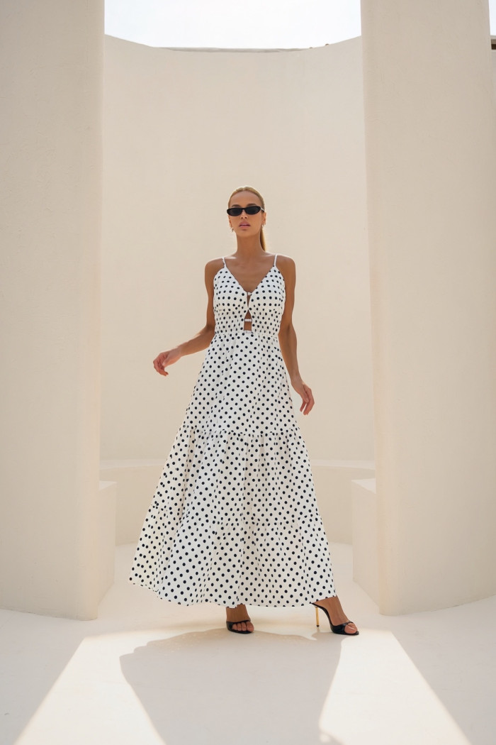 VESTIDO DELFOS LONGUETE POÁ - OFF WHITE