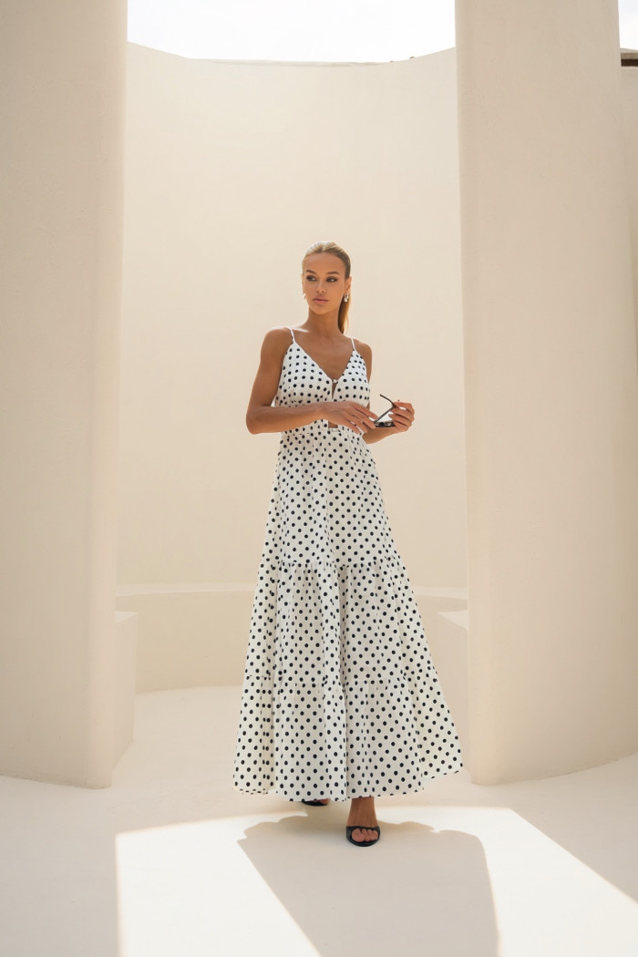 VESTIDO DELFOS LONGUETE POÁ - OFF WHITE