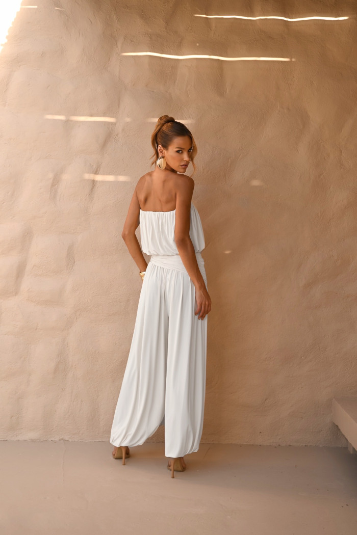 CONJUNTO LOREN BLUSÊ E CALÇA ALADIM - OFF WHITE