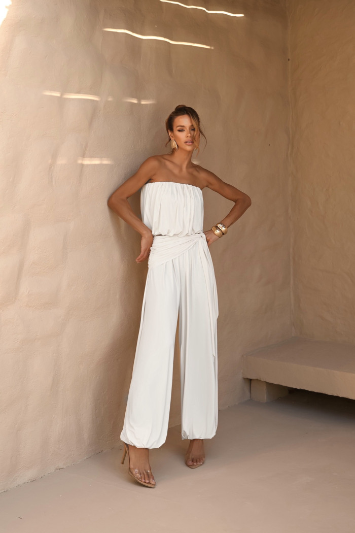 CONJUNTO LOREN BLUSÊ E CALÇA ALADIM - OFF WHITE