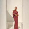 VESTIDO REBECA LONGO CAPA - ROSA SECO