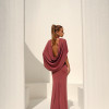 VESTIDO REBECA LONGO CAPA - ROSA SECO