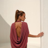 VESTIDO REBECA LONGO CAPA - ROSA SECO
