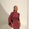 VESTIDO REBECA LONGO CAPA - ROSA SECO
