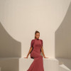 VESTIDO REBECA LONGO CAPA - ROSA SECO