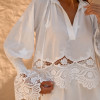 SHORTS MYKONOS EM LAISE BARRA RENDADA - OFF WHITE