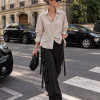 CAMISA SOFIA CREPE TEXTURIZADO - NUDE