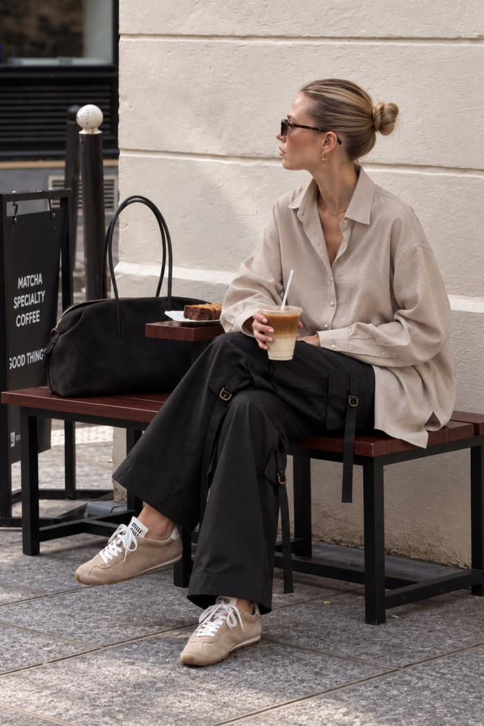 CAMISA SOFIA CREPE TEXTURIZADO - NUDE