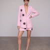 CONJUNTO CAMILA ALFAIATARIA BLAZER E SHORT SAIA FLOWER SUMMER - ROSA