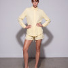 TRIJUNTO VANESSA CAMISA TOP E SHORT PÉROLAS SUMMER - AMARELO