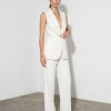 CONJUNTO PAULINA ALFAIATARIA COLETE E CALÇA NUANCES - OFF WHITE