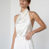 BLUSA TACIANA ACETINADA NUANCES - OFF WHITE