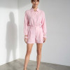 CONJUNTO LINHO FERNANDA CAMISA E SHORT NUANCES - ROSA CLARO