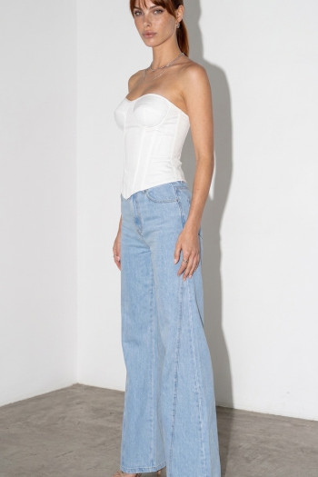 CALÇA JEANS PANTALONA JEANS LUMA NUANCES - LAVAGEM CLARA