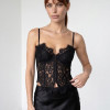 CORSET DUDA RENDA NUANCES - PRETO