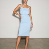 VESTIDO AURORA MIDI DEGAGÊ SUMMER - AZUL CLARO