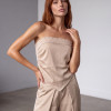 CONJUNTO KAUANE CROPPED E PANTALONA PÉROLAS ATELIER - BEGE