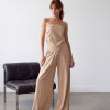 CONJUNTO KAUANE CROPPED E PANTALONA PÉROLAS ATELIER - BEGE
