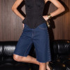 BERMUDA JEANS FLÁVIA APLICAÇÃO PÉROLAS ATELIER - AZUL