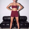 CONJUNTO TOP E SHORT ALFAIATARIA RITA PÉROLAS ATELIER - BURGUNDY