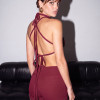 CONJUNTO TOP E SHORT ALFAIATARIA RITA PÉROLAS ATELIER - BURGUNDY