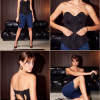 CORSET TAINÁ PEPLUM TQC PÉROLAS ATELIER - PRETO