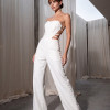 MACACÃO RITA CORSET RECORTES ATELIER - BRANCO