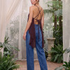 CALÇA JEANS FLÁVIA PÉROLAS ATELIER - AZUL