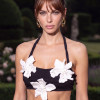 CONJUNTO SABRINA TOP E PANTALONA FLOWER ATELIER -PRETO