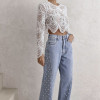 CALÇA JEANS PÉROLAS SUMMER BOHO - LAVAGEM CLARA