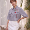 SAIA ELISA ALFAIATARIA BORDADA FLOWER ATELIER - OFF WHITE