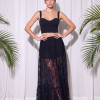 SAIA LONGA ELISA RENDA FINESSE - PRETO