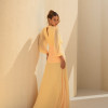 VESTIDO TAINARA LONGO PALA FRANZIDA - CAMOMILA