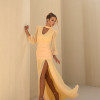 VESTIDO TAINARA LONGO PALA FRANZIDA - CAMOMILA