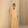 VESTIDO TAINARA LONGO PALA FRANZIDA - CAMOMILA