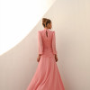 VESTIDO TAINARA LONGO PALA FRANZIDA - ROSA