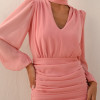 VESTIDO TAINARA LONGO PALA FRANZIDA - ROSA