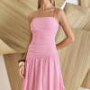 VESTIDO BIA LONGO CAMADAS - ROSA