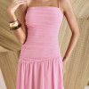 VESTIDO BIA LONGO CAMADAS - ROSA