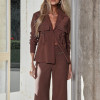 CONJUNTO LIVERPOOL ALFAIATARIA TEXTURIZADA - MARROM