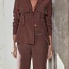 CONJUNTO LIVERPOOL ALFAIATARIA TEXTURIZADA - MARROM