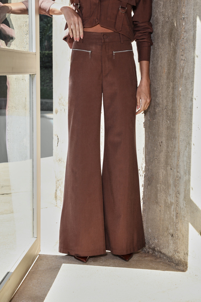 CONJUNTO LIVERPOOL ALFAIATARIA TEXTURIZADA - MARROM