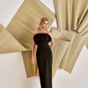 VESTIDO COPENHAGUE TUBINHO BUSTO LEQUE - PRETO