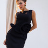 VESTIDO MAITÊ CURTO MAXI FLOR - PRETO